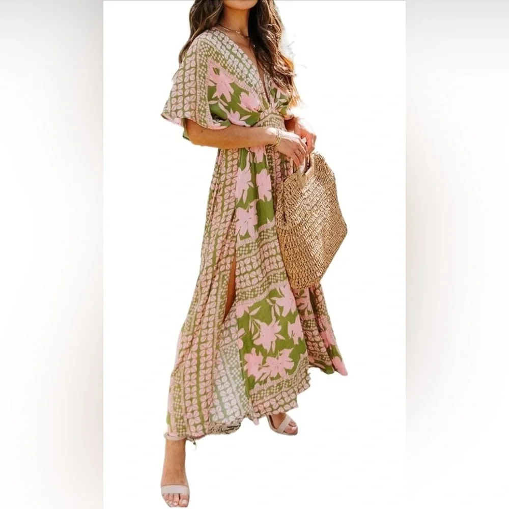 Vici A World to See floral slit dress in size M - Picture 6 of 13